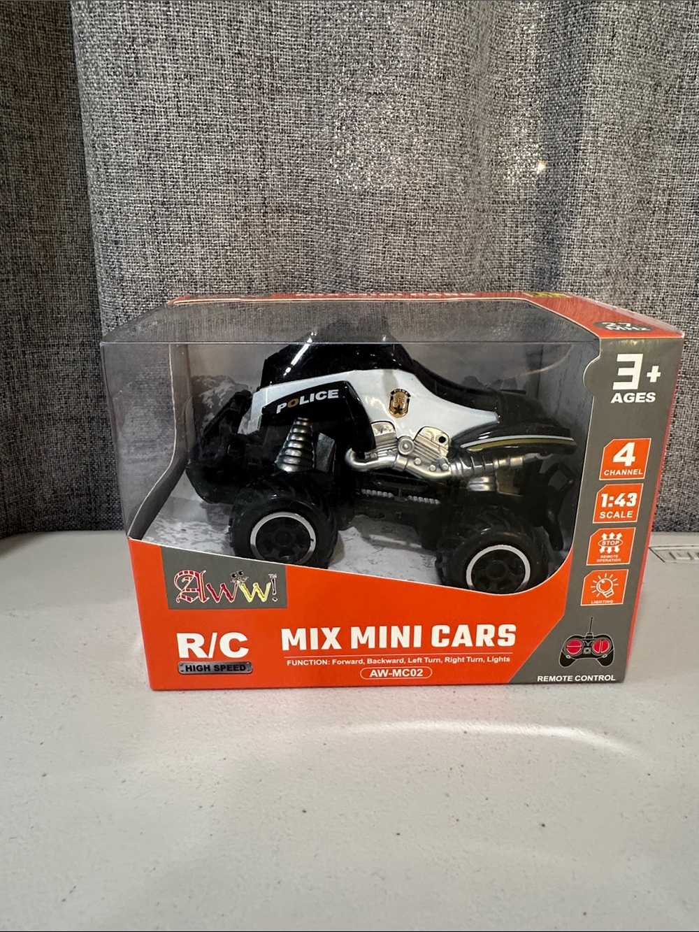 Aww! Mix mini cars. R/C Mix Mini Police motorcycle - Black. NWT.